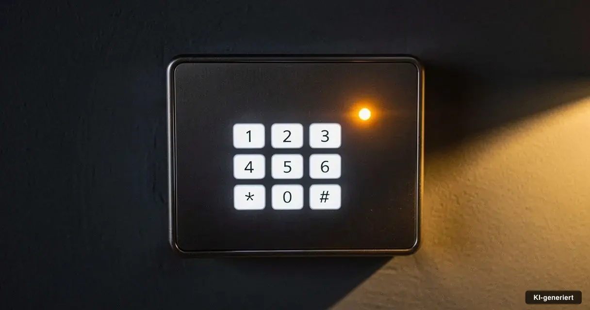 Bedienteil der Alarmanlage mit Status-LED — Alarmanlage fürs Haus Plus