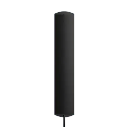 Schwarze Stabantenne mit Kabel für die Funkverbindung zur Leitstelle
